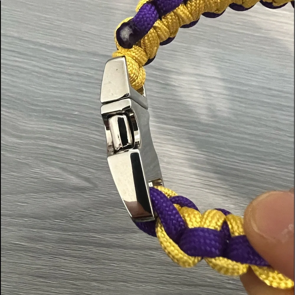 Minnesota Vikings Paracord Rope Bracelet, Handmade by Heroes, Made by Veterans